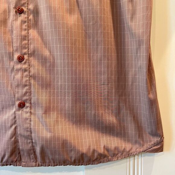 Columbia Men's Omni-Shade Short Sleeve Shirt Brown XL - Picture 3 of 10